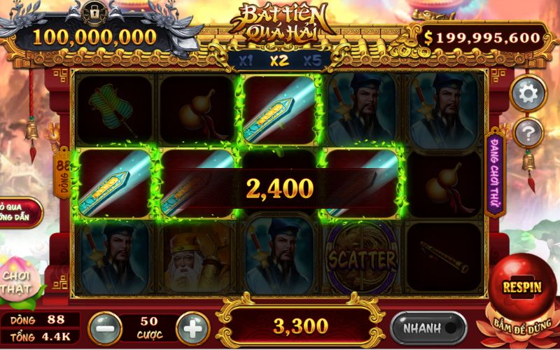 slot bát tiên quá hải nhiều tính năng thưởng lớn