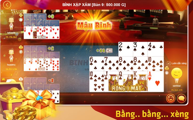 cách xếp bài mậu binh cân bằng các chi hợp lý